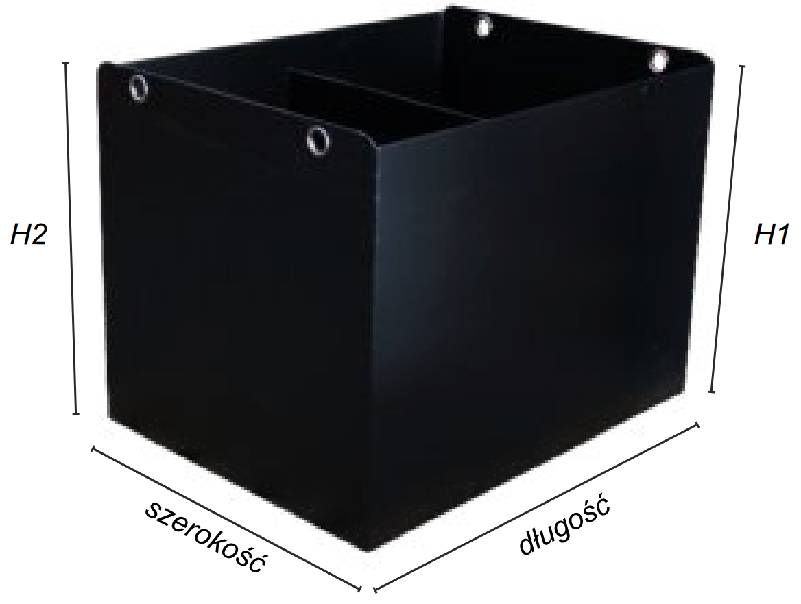 Wymiary skrzyni baterii